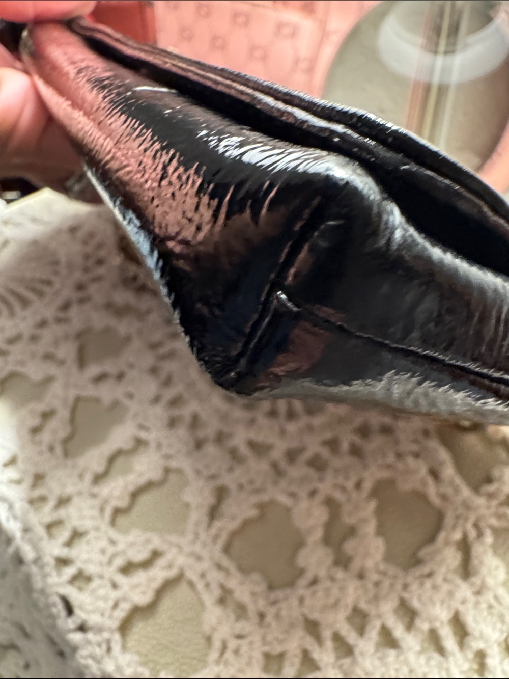 kate spade Flicker Monette Black Patent Leather Shoulder Bag - Picture 7 of 14